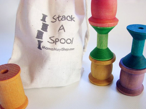 Stack A Spool Toddler – Mama May I - Handmade Wooden Learning Toys