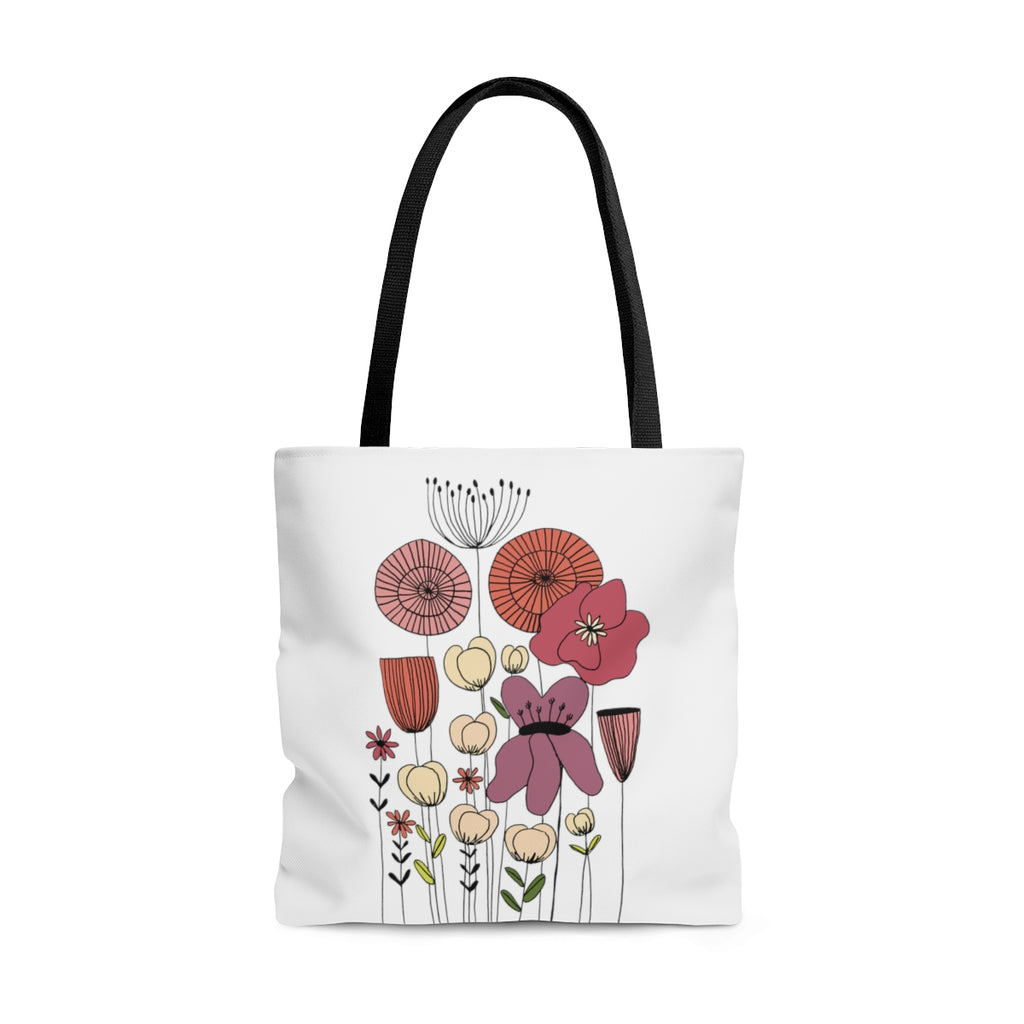 Vintage Wildflower Original Artwork Reusable Graphic Tote Bag – Mama May I  - Handmade Wooden Learning Toys