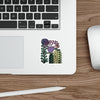 Vintage Lavender Flowers Die-Cut Stickers