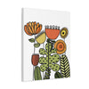 Warm Vintage Flowers Stretched Canvas