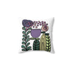 Vintage Lavender Flower Spun Polyester Square Pillow