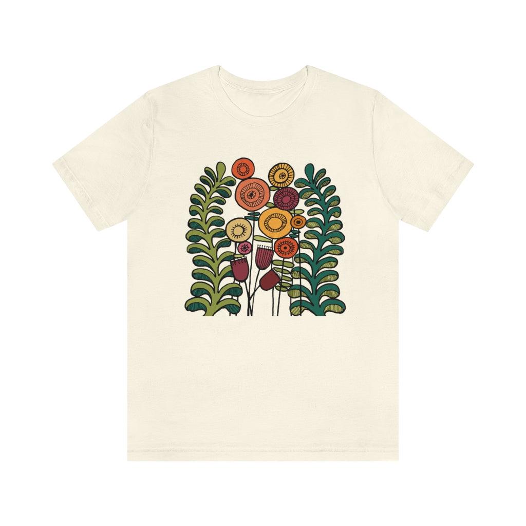 Vintage Vibe Botanical Flower T-shirt, Teacher flower shirt, Floral Flower tshirt, wildflower shirt, montessori teacher tee