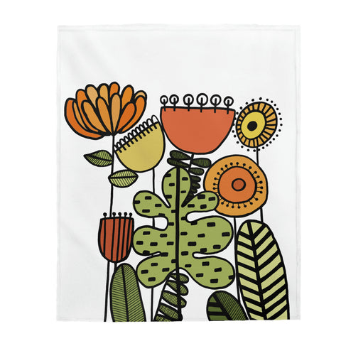 Copy of Velveteen Plush Blanket - Desert Flowers