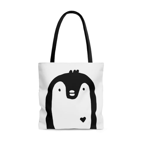 Penguin Original Artwork Reusable Graphic Tote Bag