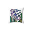 Vintage Periwinkle Flowers Spun Polyester Square Pillow